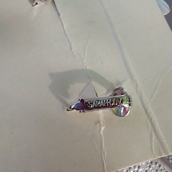 Women's silver tone dangle chandelier earrings. - Picture 4 of 4